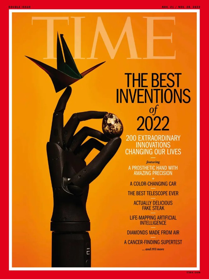米国大手ニュース誌の「2022年最高の発明品」に選出！